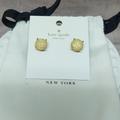 Kate Spade Jewelry | Kate Spade~Gumdrop Sparkle Stud Earrings~New With Pouch! | Color: Cream/White | Size: Os