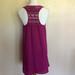 Anthropologie Dresses | Micheal Stars Anthropologie Gauze Embroidered Racerback Dress Size S Purple New | Color: Purple | Size: S