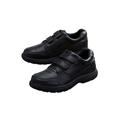 Extra Wide Width Men's Double Adjustable Strap Comfort Walking Shoe by KingSize in Black (Size 17 EW)