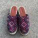 American Eagle Outfitters Shoes | American Eagle Embroidered Mule Platform Espadrille Shoes Size 8 | Color: Pink/Purple | Size: 8