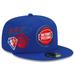 Men's New Era Blue Detroit Pistons Back Half 59FIFTY Fitted Hat