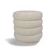 Pouf pivotant tissu en bouclette beige