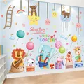 WinterJUEHEZI-Stickers Muraux Ballons Animaux Étoiles Nuages Stickers Muraux DIY Chambres