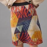 Anthropologie Skirts | Htf Anthropologie Abstract Jacquard Knit Mini Skirt | Color: Blue/Orange | Size: Xs