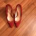 Jessica Simpson Shoes | Jessica Simpson Gorgeous Red Suede Shoes, Nearly New; Worn Minimally $50 | Color: Red | Size: 6.5