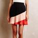 Anthropologie Skirts | Anthro Sian Pleated Skirt Black Blush Red Diagonal Colorblock | Color: Black/Red | Size: S