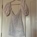 Free People Dresses | Fp X Chio Off The Shoulder Dress With Paillettes | Color: Silver/White | Size: M