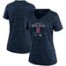 Women's Nike Navy Boston Red Sox Authentic Collection Velocity Performance V-Neck T-Shirt