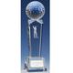 Glenway 6 inch (15cm) Campbell Golf Optical Crystal Award in gift box with FREE ENGRAVING upto 50 letters KK023A