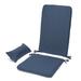 Eider & Ivory™ Indoor/Outdoor Seat/Back Cushion Polyester in Gray/Blue/Black | 2 H x 20 W x 20 D in | Wayfair A483ADB4030246D5A9007B92CF8E0028