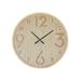 Corrigan Studio® Azelynn Round Wall Clock Wood/Plastic in Brown | 25.5 H x 26 W x 26 D in | Wayfair 72E7EA11519D4E5EAB7E056960CFE1E4