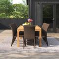 Lark Manor™ Anautica 11 Piece Outdoor Dining Set Wood/Teak in Brown/White | 30 H x 87 W x 39 D in | Wayfair 224DC975CC5B4DEFB92DCB4E41CFF780