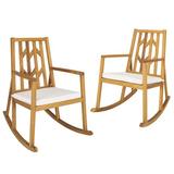 Corrigan Studio® Patio Chair w/ Cushions Wood in Gray | 41 H x 28.5 W x 38 D in | Wayfair F8D937D0942A4BAAA98659290819C75D