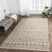 Brown/White 60 x 0.25 in Area Rug - Joss & Main Walter Geometric Handwoven Jute/Natural Area Rug Cotton/Jute & Sisal | 60 W x 0.25 D in | Wayfair