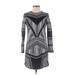 H&M Casual Dress - Sweater Dress: Black Aztec or Tribal Print Dresses - Women's Size X-Small