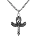 Collier vintage de déesse d'aile éma enne de prairie bijoux d'horus pendentif Ankh adapté aux