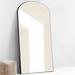 Arched Full Length Wooden Black Framed Wall Mirror