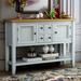 Buffet Sideboard Wood Console Table with Bottom Shelf