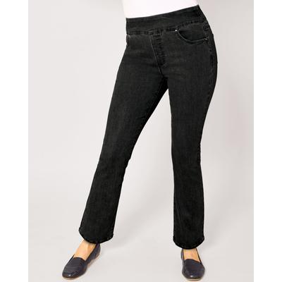 Blair DenimEase™ Flat-Waist Bootcut Jeans - Black - 16W - Womens