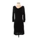 H&M Casual Dress - Sheath: Black Solid Dresses - Women's Size Small