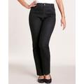 Blair DenimEase Back-Elastic Jeans - Black - 16P - Petite