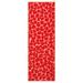 Orange/Red 528 x 24 x 0.5 in Area Rug - Everly Quinn Animal Print Half Round Area-Cheetah Big Cat Nylon | 528 H x 24 W x 0.5 D in | Wayfair