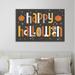 The Holiday Aisle® "Retro Halloween I Black" Gallery Wrapped Canvas By Laura Marshall Canvas in Black/Gray/Red | 28 H x 42 W x 1.5 D in | Wayfair