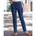 Appleseeds Women's DreamFlex Easy Pull-On Tapered Jeans - Denim - 10P - Petite