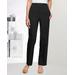 Draper's & Damon's Women's Herringbone Straight Leg Pull-On Pants - Black - M - Misses