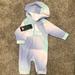 Adidas One Pieces | Adidas Infant Girls' Long Sleeve Hooded Zip Front Coverall Onesie | Color: White | Size: 3mb