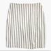 Madewell Skirts | Euc Madewell Faux Wrap Vertical Lines Pencil Skirt - Cream With Navy Lines | Color: Blue/Cream | Size: 0