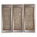 Set Of 3 Brown Metal Glam Floral Wall Décor by Quinn Living in Brown