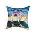 18" x 18" Mermaid Beach Party Indoor/Outdoor Throw Pillow - 18 x 18