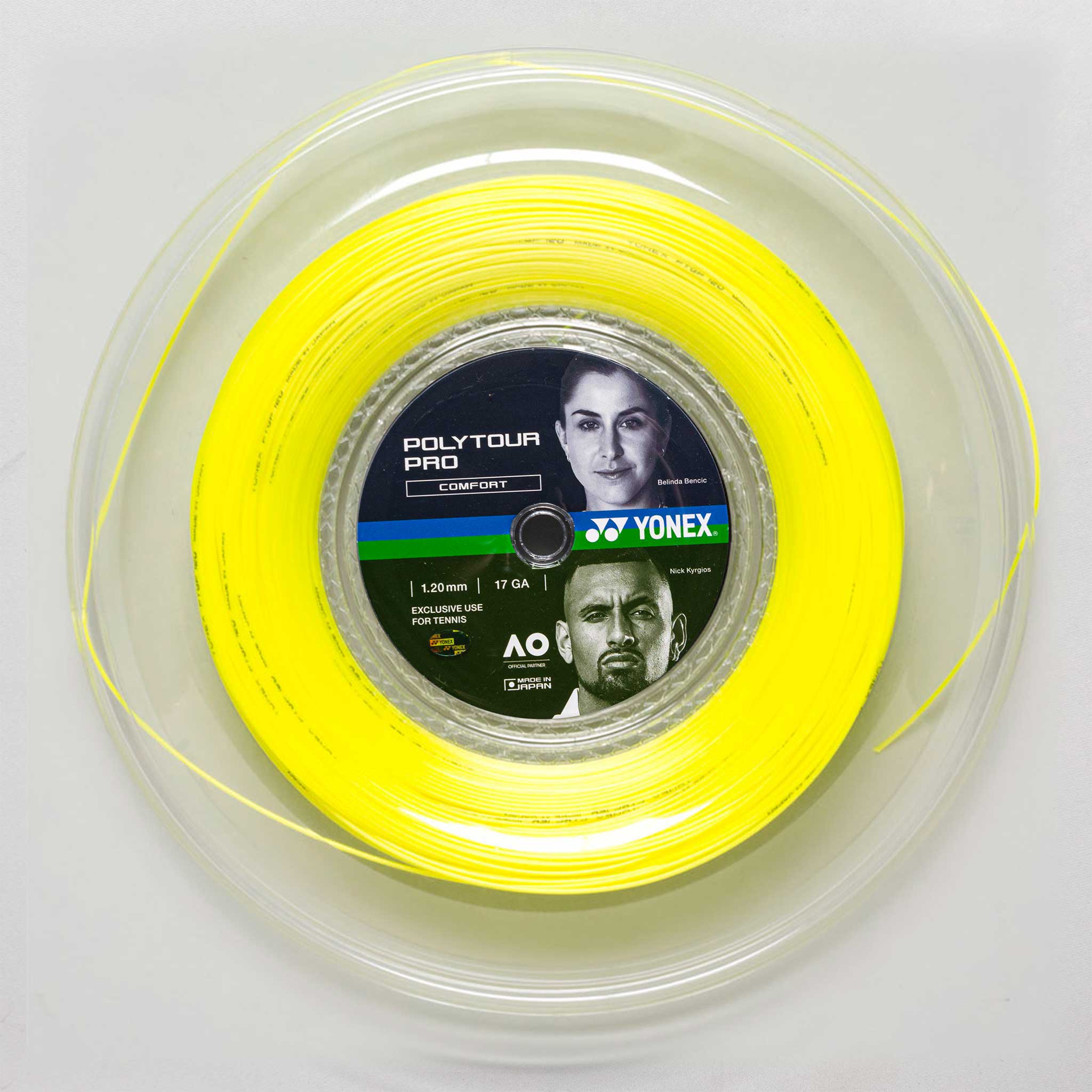 Yonex POLYTOUR Pro 17 1.20 656' Reel Tennis String Reels Yellow