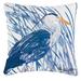 18" x 18" Blue Heron Coastal Indoor/Outdoor Decorative Throw Pillow