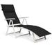 Outdoor Folding Chaise Lounge Chair Recliner with Adjustable Backrest