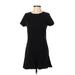 Sam & Lavi Casual Dress - Shift: Black Solid Dresses - Women's Size X-Small