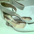 J. Crew Shoes | J Crew Creme Leather Stiletto Heels With Zippered Back-Size 6 | Color: Cream | Size: 6