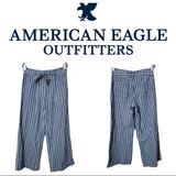 American Eagle Outfitters Pants & Jumpsuits | American Eagle Blue White Striped High Rise Wide Leg Pants | Color: Blue/White | Size: 6