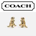 Coach Jewelry | Coach Rexy Stud Dinosaur Mascot Earrings Gold Post Nwt Dust Bag | Color: Gold | Size: Os