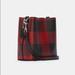 Coach Bags | Coach. Nwt Mini Town Bucket Bag With Buffalo Plaid Print. | Color: Black/Red | Size: Os