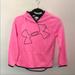 Under Armour Shirts & Tops | Girls Under Armour Hooded Sweatshirt Size Medium | Color: Pink | Size: Mg