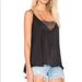 Free People Tops | Intimately Free People Black Lace Inset Cami Tank Top Size Xs | Color: Black/Gray | Size: Xs