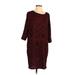 Bobeau Casual Dress - Shift: Red Chevron Dresses - Women's Size Small