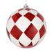 The Holiday Aisle® Ball w/ White Diamond Glitter Christmas Ornament Plastic in Red | 6 H x 6 W x 1 D in | Wayfair 87976924973047D1A21691DA05D34E0D