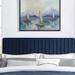 Carson Carrington Stryn Velvet Headboard by Modway Upholstered/Velvet in Blue | 55.5 H x 78.5 W x 3.5 D in | Wayfair MOD-6097-MID