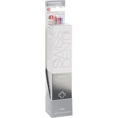 Swissdent Pflege Sets Gentle Combo Pack Gentle Whitening Toothpaste For Sensitive Teeth RDA 25 50 ml + Profi Gentle Zahn