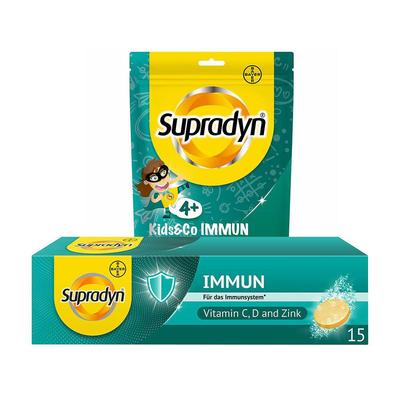 Familienset Supradyn Immun 15 Br. + Kids & Co 25 Gummi 1 St Set Image