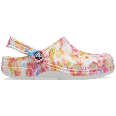 Crocs Orange Zing / Multi Classic Tie-Dye Graphic Clog Shoes Crocs Orange Zing...