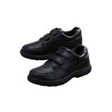 Wide Width Men's Double Adjustable Strap Comfort Walking Shoe by KingSize in Black (Size 12 W)